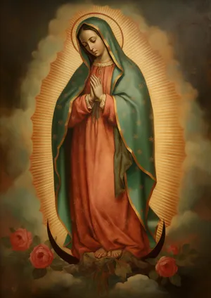 Virginof Guadalupe Painting Wallpaper