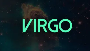 Virgo Zodiac Green Text Wallpaper