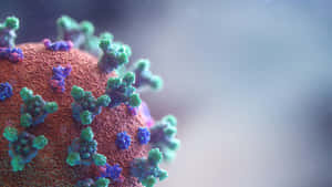 Virulent Virus In Red And Blue Wallpaper