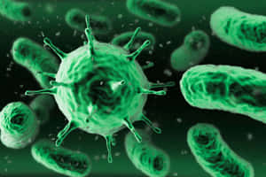 Virus Cells Closeup3 D Illustration Wallpaper