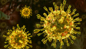 Virus Particles Closeup Illustration Wallpaper