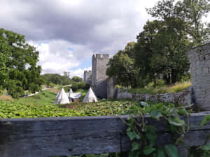 Visby Medieval Festival Encampment Wallpaper