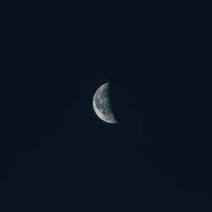 Visible Half Moon Wallpaper