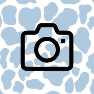 Visually Arresting Blue Cow Hide Print Wallpaper Wallpaper