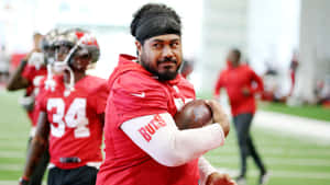 Vita Vea Buccaneers Training Session Wallpaper