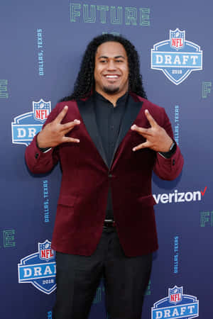 Vita Vea N F L Draft2018 Red Carpet Wallpaper