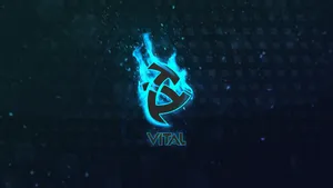 Vital Blue Logo Wallpaper