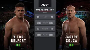 Vitor Belfort Versus Jacaré Souza Video Game Wallpaper