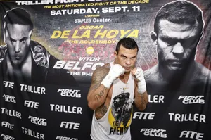 Vitor Belfort Versus Oscar De La Hoya 2021 Poster Wallpaper