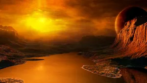 Vivid And Dramatic Volcanic Eruption Wallpaper