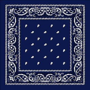 Vivid Blue Bandana With Intricate Paisley Design Wallpaper