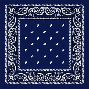 Vivid Blue Bandana With Intricate Paisley Design Wallpaper