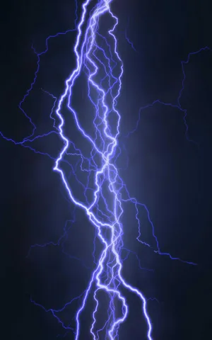 Vivid Electric Lightning Bolts Wallpaper