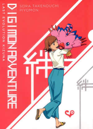 Vivid Portrayal Of Digimon Biyomon On Nature Background Wallpaper