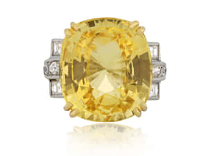 Vivid Yellow Sapphire Gemstone Wallpaper