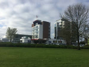 Vlaardingen Modern Building Park View Wallpaper