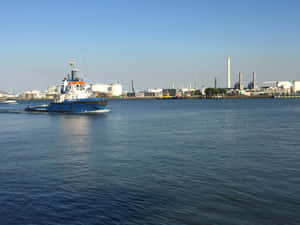 Vlaardingen Port Industrial Skyline Wallpaper