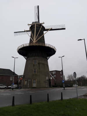 Vlaardingen Windmill Netherlands Wallpaper