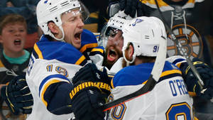 Vladimir Tarasenko In A Joyful Celebration With Teammates Wallpaper