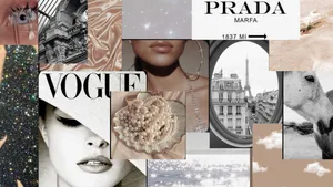 Vogue Collage Aesthetic Moodboard Wallpaper