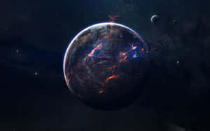 Volcanic Activity Planet Space Wallpaper