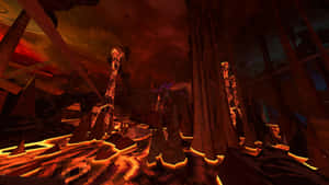 Volcanic Lair Exploration Wallpaper