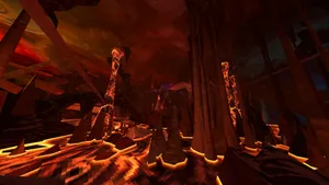 Volcanic Lair Exploration Wallpaper