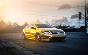 Volkswagen Eos Sunset Glow Wallpaper