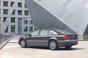 Volkswagen Phaeton Modern Architecture Backdrop Wallpaper