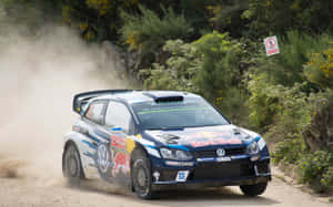 Volkswagen Polo Rally Carin Action Wallpaper