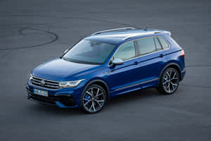 Volkswagen Tiguan Blue Top View Wallpaper