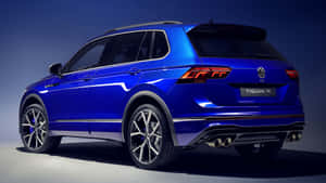 Volkswagen Tiguan R Blue Rear View Wallpaper