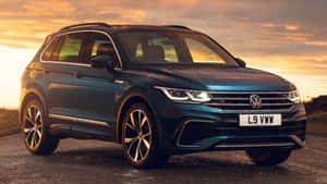 Volkswagen Tiguan Sunset Glow Wallpaper