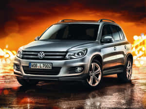 Volkswagen Tiguan Sunset Glow Wallpaper