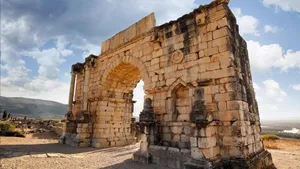 Volubilis Large Stone Arch Morocco Wallpaper
