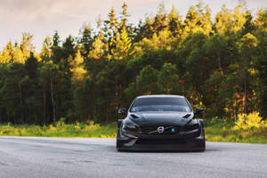 Volvo S60 Black Front View Wallpaper