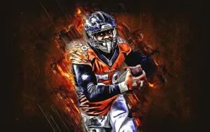 Von Miller Dark Orange Art Wallpaper