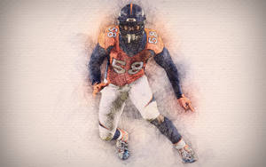 Von Miller Digital Drawing Wallpaper