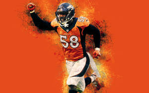 Von Miller Digital Painting Wallpaper