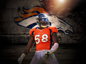 Von Miller Thunder Mascot Art Wallpaper