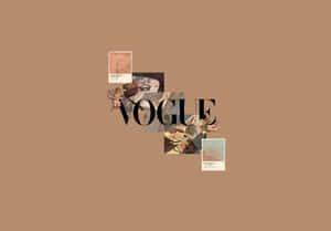 Vouge In Minimalist Brown Aesthetic Wallpaper