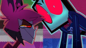 Vox And Alastor Interaction Wallpaper