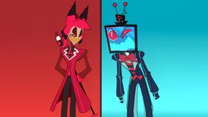 Vox And Robot Character Hazbin Hotel Wallpaper