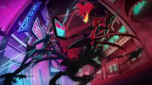 Vox Hazbin Hotel Neon Chase Wallpaper