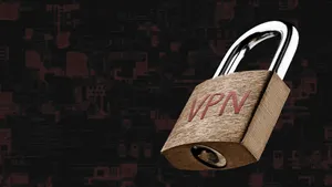 Vpn Padlock In Black Background Wallpaper