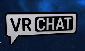 Vrchat Logo Galaxy Design Wallpaper