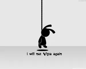 Vulgar Rabbit Hanging [wallpaper] Wallpaper