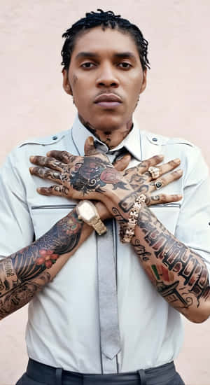 Vybz Kartel Tattoo Style Wallpaper