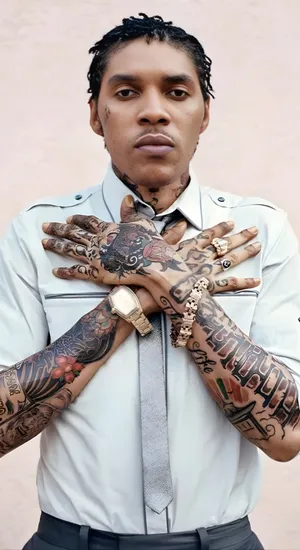 Vybz Kartel Tattoo Style Wallpaper