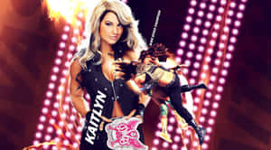 W W E Diva Champion Promotional Artwork Wallpaper